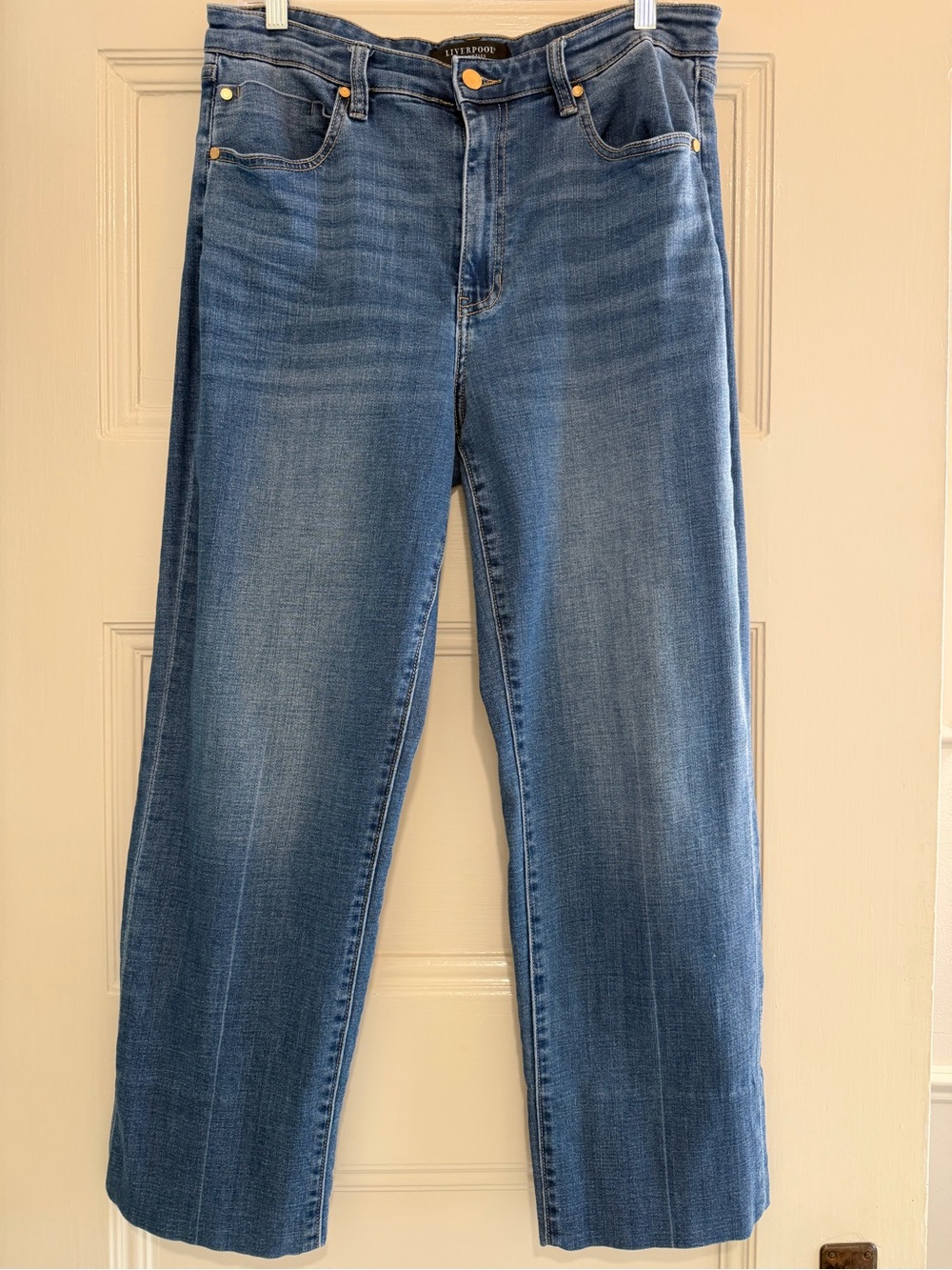 Liverpool Los Angeles Kennedy Raw Hem Ankel Straight-Leg Jeans - Size 12/31